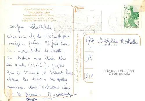 AK / Ansichtskarte Trelevern Vue generale aerienne de Port l Epine Trelevern