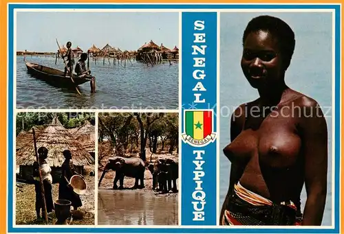 AK / Ansichtskarte  Senegal Vue partielle typique Senegal Senegal