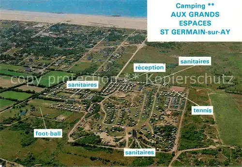 AK / Ansichtskarte St Germain sur Ay Camping Aux Grandes Espaces Vue aerienne 