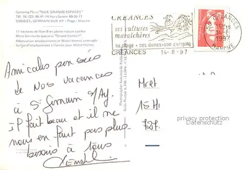 AK / Ansichtskarte St Germain sur Ay Camping Aux Grandes Espaces Vue aerienne 