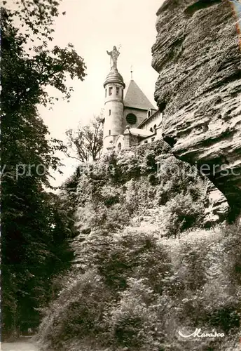 AK / Ansichtskarte Mont Sainte Odile_Mont Ste Odile_67 Le Rocher et la Statue de la Sainte 