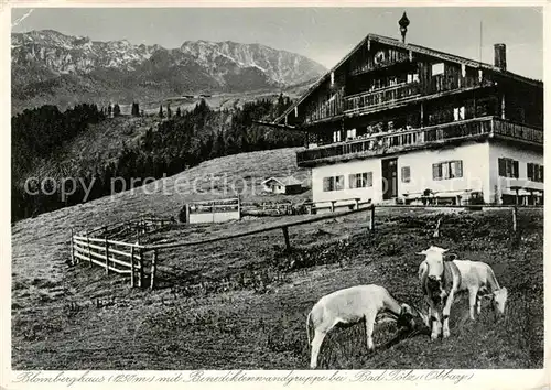 AK / Ansichtskarte  Bad_Toelz Blomberghaus mit Benediktenwandgruppe Bad_Toelz