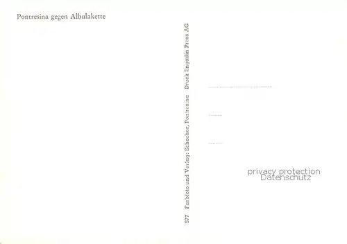 AK / Ansichtskarte Pontresina mit Albulakette Pontresina