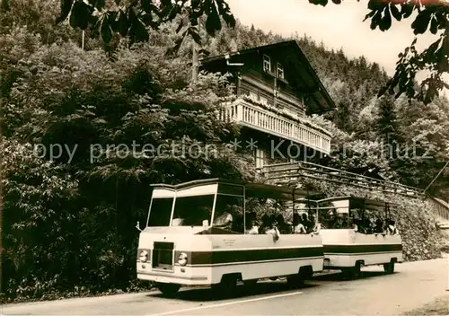 AK / Ansichtskarte  Schwarzburg_Thueringer_Wald HOG Schweizerhaus und Schwarza Express im Schwarzatal Schwarzburg_Thueringer