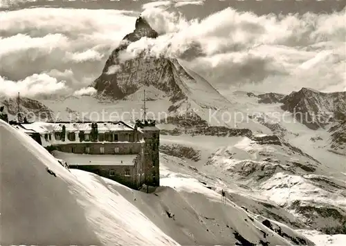 AK / Ansichtskarte Zermatt_VS Kulmhotel Gornergrat und Matterhorn Zermatt_VS
