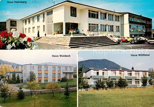 AK / Ansichtskarte 73826310 Reinhardshausen Sanatorien und Kurkliniken Haus Hahnberg Haus Waldeck Haus Woelftetal Reinhardshausen
