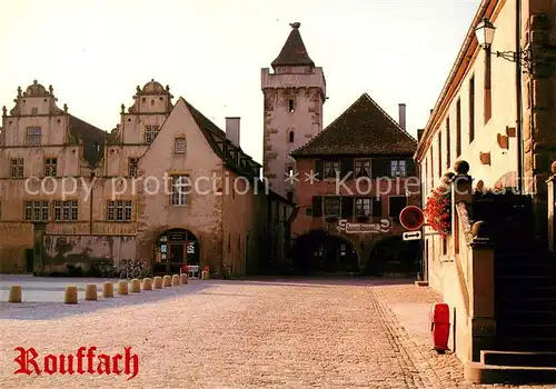 AK / Ansichtskarte Rouffach Place de la Republique Halle au ble Tour des Sorcieres Ancien Hotel de Ville Marktplatz Kornlaube Hexenturm altes Rathaus Rouffach