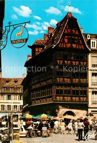 AK / Ansichtskarte Strasbourg_67_Alsace Place de la Cathedrale Maison Kammerzell XVe et XVIe siecles Altstadt Historisches Gebaeude 