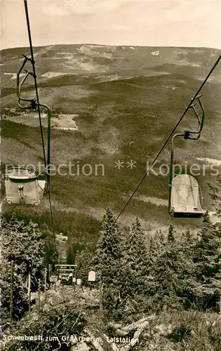 AK / Ansichtskarte  Sessellift_Chairlift_Telesiege Gr. Arge mit talstation Bayr. Wald 