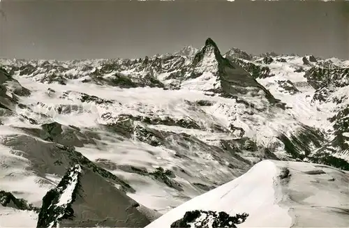 AK / Ansichtskarte 73826419 Gletscher Strahlhorn Blanc Matterhorn 