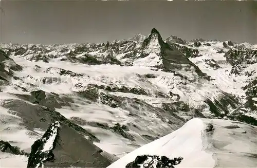 AK / Ansichtskarte  Gletscher Strahlhorn Blanc Matterhorn 