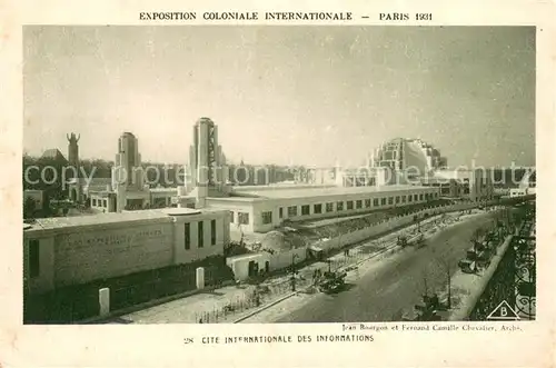 AK / Ansichtskarte 73826426 Exposition_Coloniale_Paris_1931 Cite Internationale des Informations 