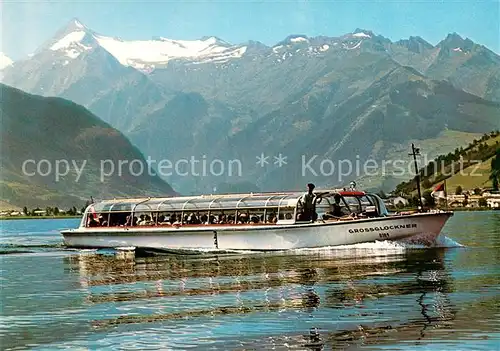 AK / Ansichtskarte  Dampfer_Binnenschifffahrt Zell am See Grossglockner  