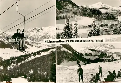 AK / Ansichtskarte  Sessellift_Chairlift_Telesiege Fieberbrunn Tirol  