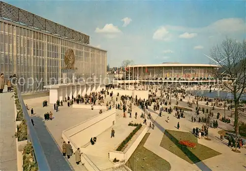 AK / Ansichtskarte  Exposition_Universelle_Bruxelles_1958 Pavillon von UssR und USA 