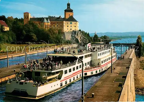 AK / Ansichtskarte  Dampfer_Binnenschifffahrt Schleusenanlage Ybbs Persenbeug Theodor Koerner 