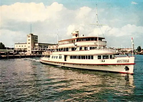 AK / Ansichtskarte  Dampfer_Binnenschifffahrt Friedrichshafen Bodensee MS Austria 