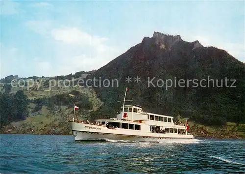 AK / Ansichtskarte 73826507 Dampfer_Binnenschifffahrt Thunersee MS Jungfrau Niederhorn 