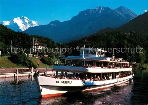 AK / Ansichtskarte  Dampfer_Binnenschifffahrt Interlaken Jungfrau MS Bluemlisalp 