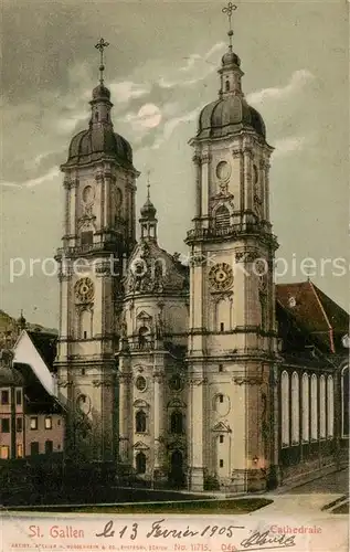 AK / Ansichtskarte St_Gallen_SG Cathedrale St_Gallen_SG