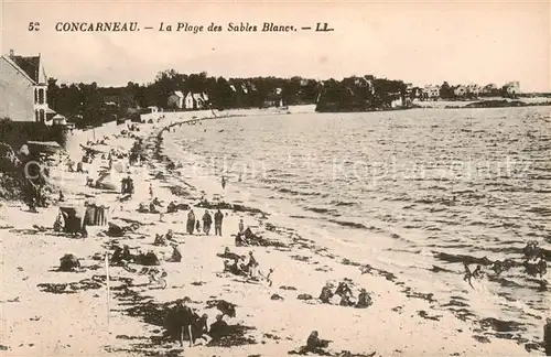 AK / Ansichtskarte Concarneau_29_Finistere La Plage des Sables Blanes 
