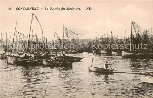 AK / Ansichtskarte Concarneau_29_Finistere La Flotille des Sardiniers 