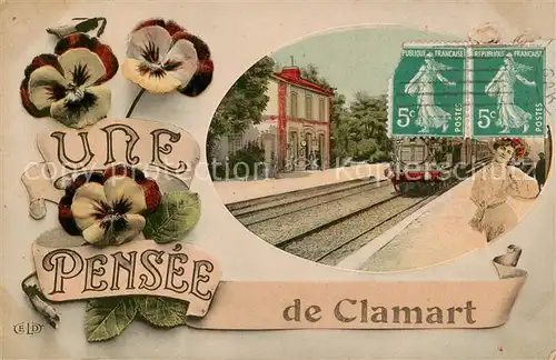 AK / Ansichtskarte Clamart_92_Hauts de Seine Une Pensee de Clamart 