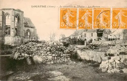 AK / Ansichtskarte Louatre Le Quartier de lEglise Les Buines Louatre