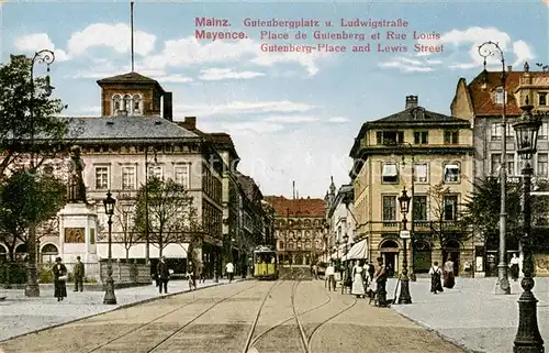 AK / Ansichtskarte  Mainz__Rhein Gutenbergplatz und Ludwigstrasse 