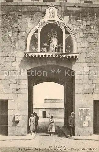 AK / Ansichtskarte Saint Malo_35 Grande Porte et la Vierge miraculeuse 