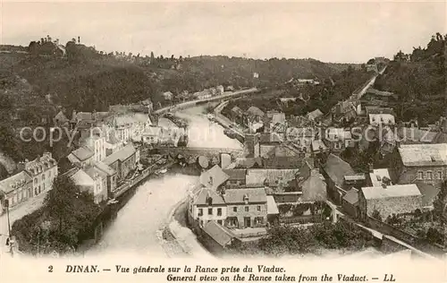 AK / Ansichtskarte Dinan_22_Cotes d_Armor Vue generale sur la Rance prise du Viaduc 