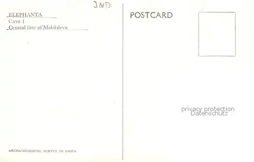 AK / Ansichtskarte  Elephanta_India Cave 1 Central face of Mahaedeva 