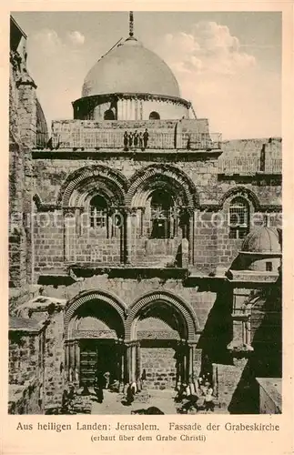 AK / Ansichtskarte  Jerusalem__Yerushalayim_Israel Fassade der Grabeskirche 