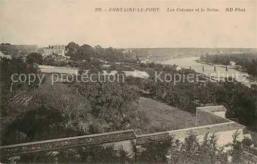 AK / Ansichtskarte Fontaine le Port_77_Seine et Marne Les Coleaux et la Seine 