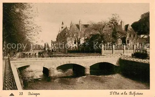 AK / Ansichtskarte Quimper_29_Finistere Odet et la Prefecture 