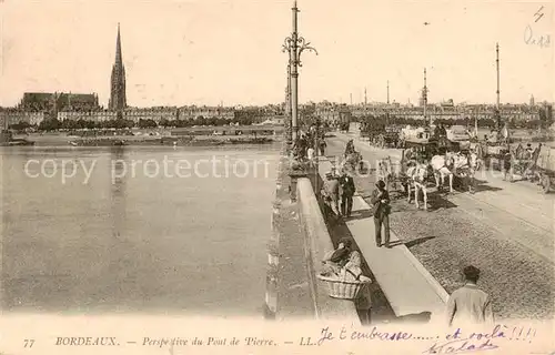 AK / Ansichtskarte Bordeaux_33 Perspective du Pont de Pierre 