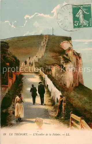 AK / Ansichtskarte Le_Treport_76 Escalier de la Falaise 