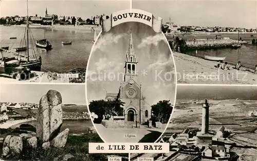AK / Ansichtskarte Ile de Batz_29_Finistere Le Port LEglise Le Kab Le Phare Cale de Pors Kernoch 