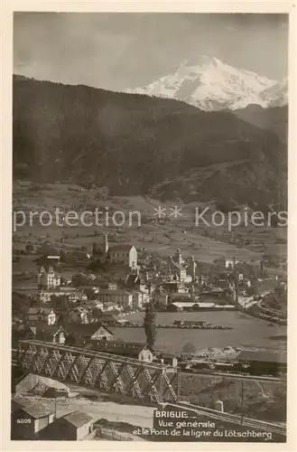 AK / Ansichtskarte Brigue_Brig_VS Vue generale et le Pont de lligne du Loetschberg 