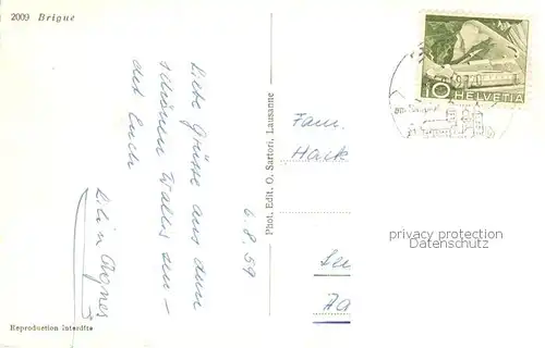 AK / Ansichtskarte Brigue_Brig_VS Vue generale 