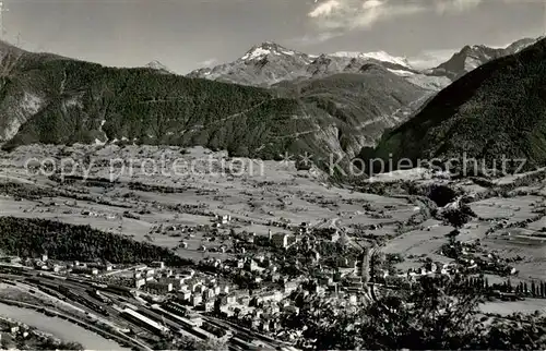 AK / Ansichtskarte Brig_Brigue_VS Panorama mit Wasenhorn und Huebschhorn 