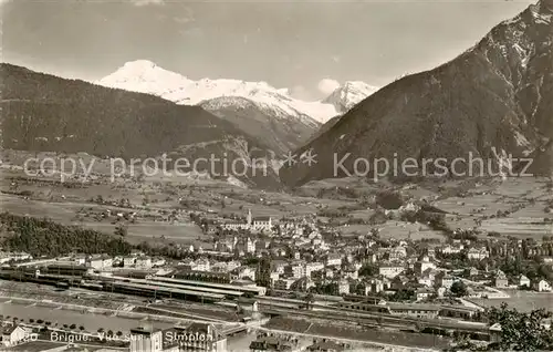 AK / Ansichtskarte Brigue_Brig_VS Vue generale et Simplon 