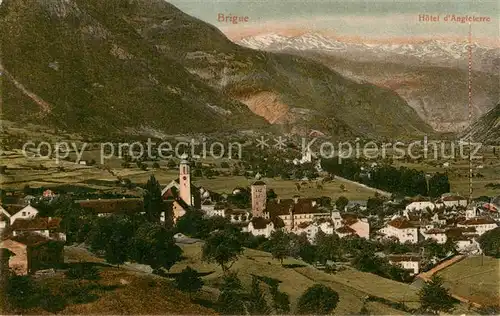 AK / Ansichtskarte Brigue_Brig_VS Panorama Hotel d Angleterre 