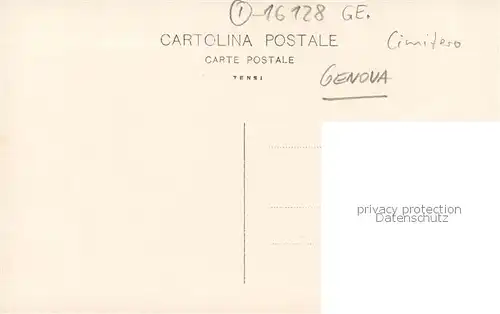 AK / Ansichtskarte  Genova_Genua_Liguria_IT Staglieno Cimitero 