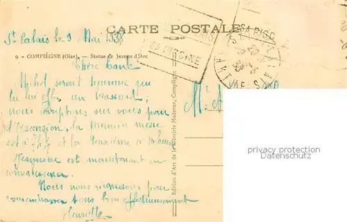 AK / Ansichtskarte Compiegne_60 Statue de Jeanne d Arc 