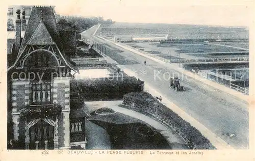 AK / Ansichtskarte Deauville sur Mer La Terrasse et les Jardins 