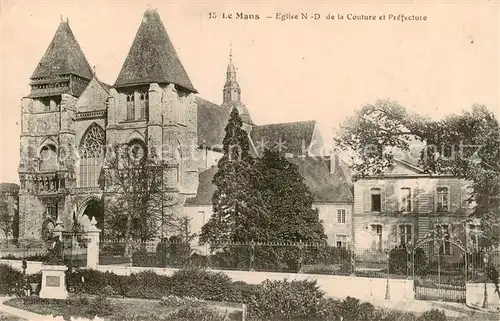 AK / Ansichtskarte Le_Mans_Sarthe Eglise ND de la Couture et Prefecture Le_Mans_Sarthe