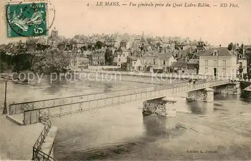 AK / Ansichtskarte Le_Mans_Sarthe Vue generale prise du Quai Ledru Rollin Le_Mans_Sarthe