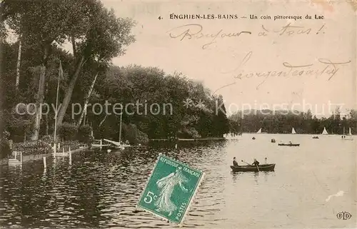 AK / Ansichtskarte Enghien les Bains_95_Val d_Oise Un coin pittoresque du Lac 
