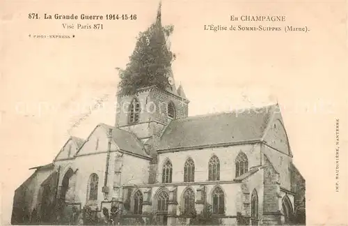 AK / Ansichtskarte Somme Suippes_Somme Suippe_51_Marne Eglise 